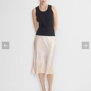 Babaton Cream Midi Skirt